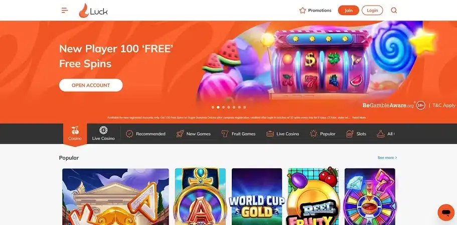 Luck Casino Desktop screenshot